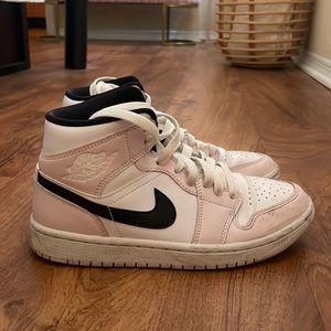 Jordan 1 Mid Barely Rose